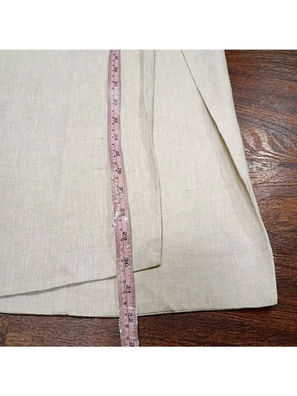 Lisa Maree Linen Tan Beige long Skirt Sz S Linen Blend Wrap Style NWT - Picture 12 of 15